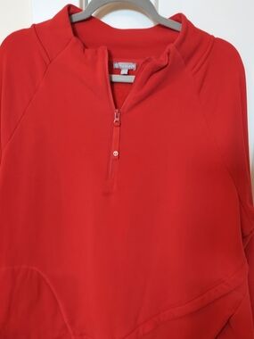 Talbots Red Quarter-Zip Pullover Sweatshirt